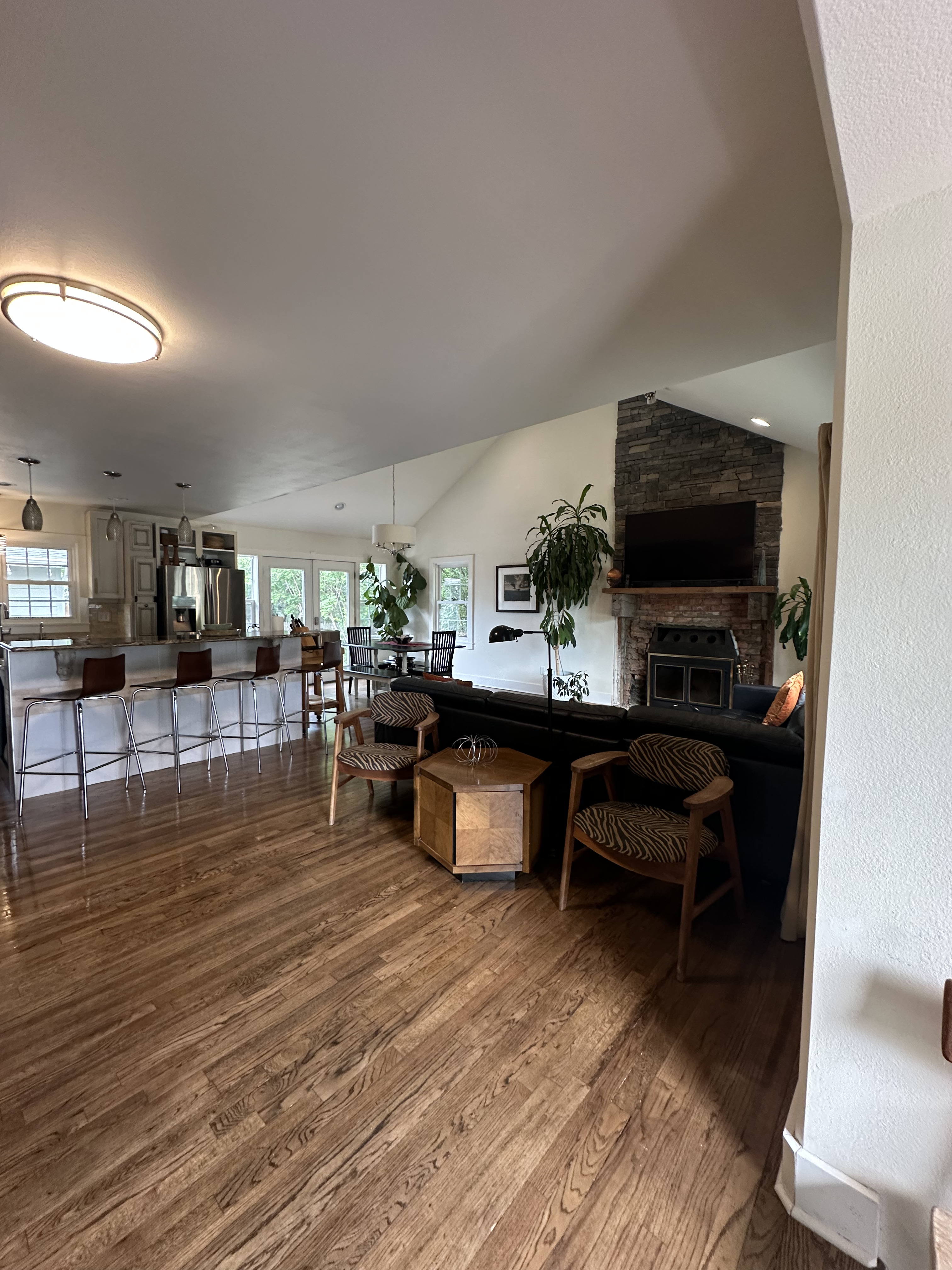 Open-concept home after cleaning