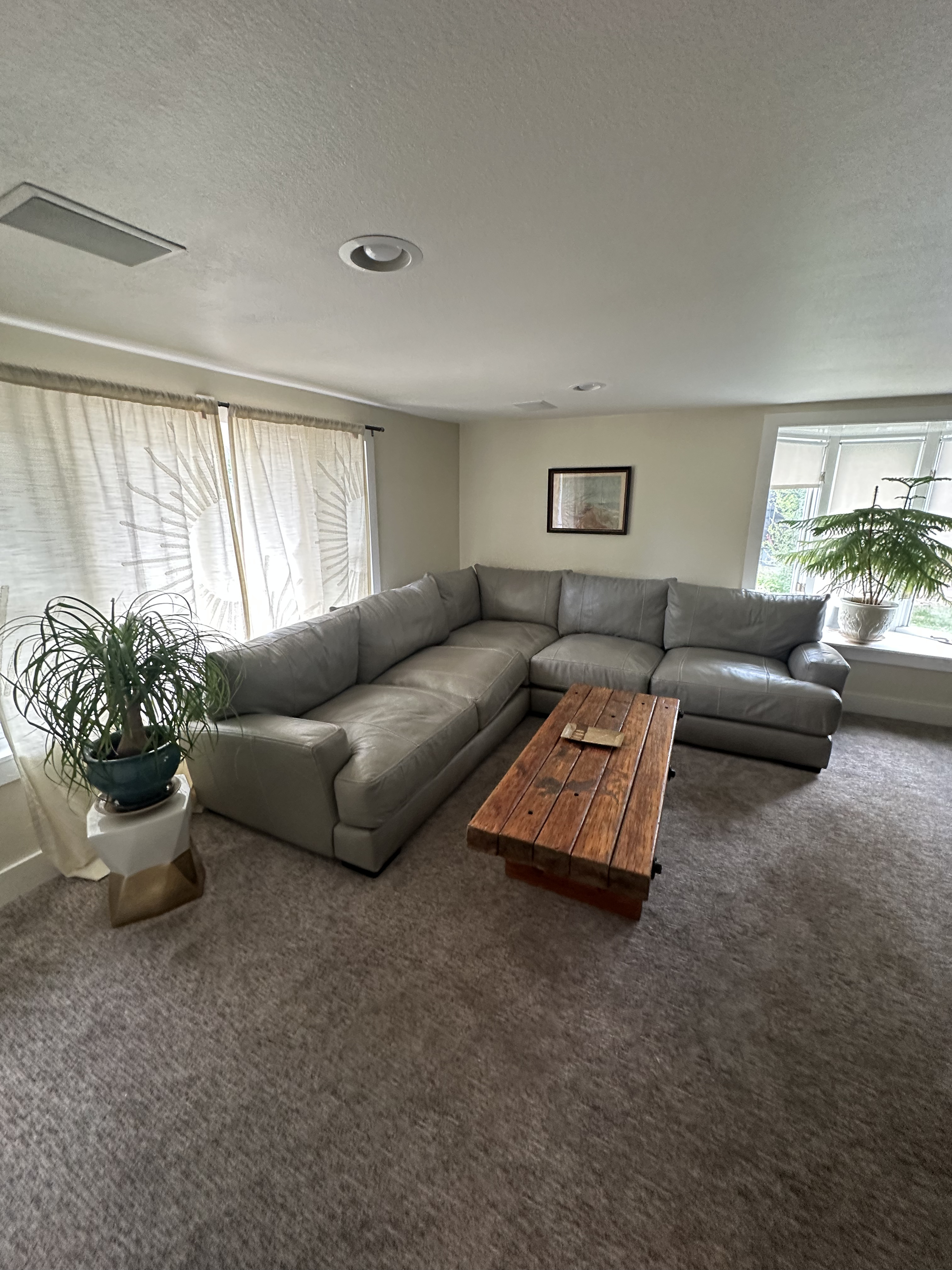 Clean living room after professional cleaning